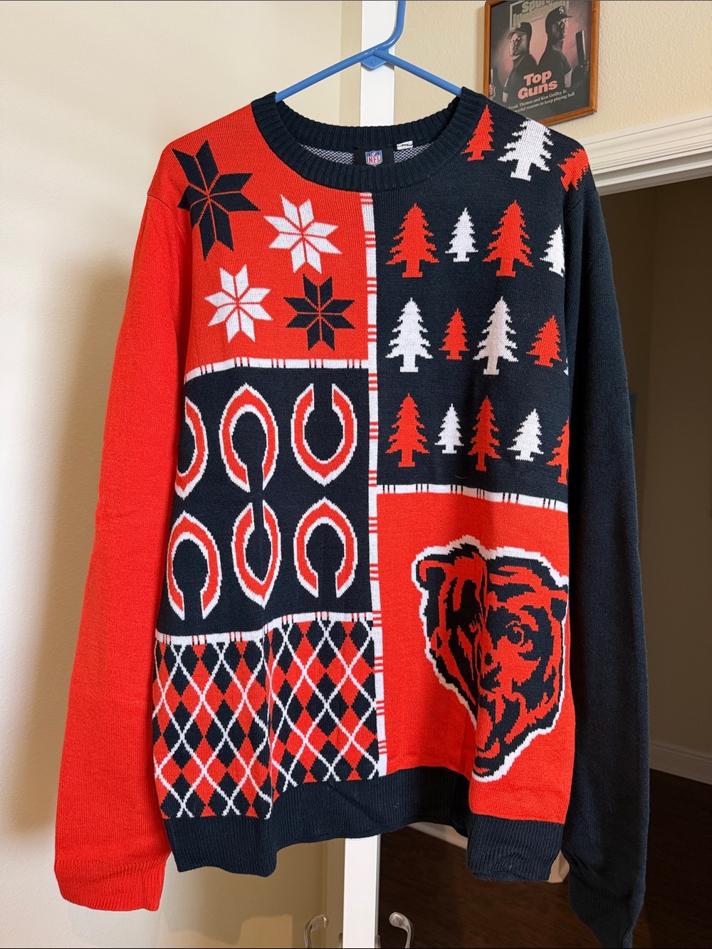 Men's NFL Chicago Bears Patchwork Crewneck Ugly Sweater